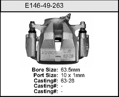 Bendix Caliper P/N: E14649263
