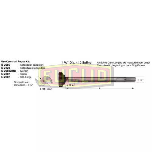 Meritor Camshaft-Left Hand P/N: E4719