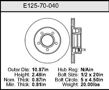 Bendix Rotor P/N: E12570040