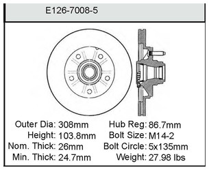Bendix Rotor P/N: E12670085