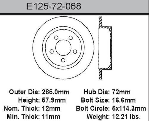 Bendix Rotor P/N: E12572068