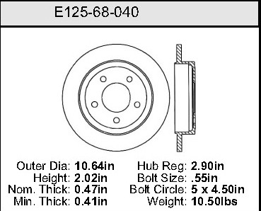 Bendix Rotor P/N: E12568040