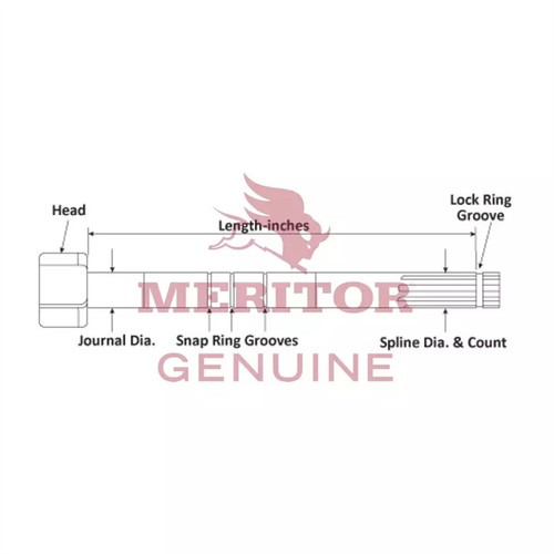 Meritor Camshaft - Lh P/N: 2210E8923