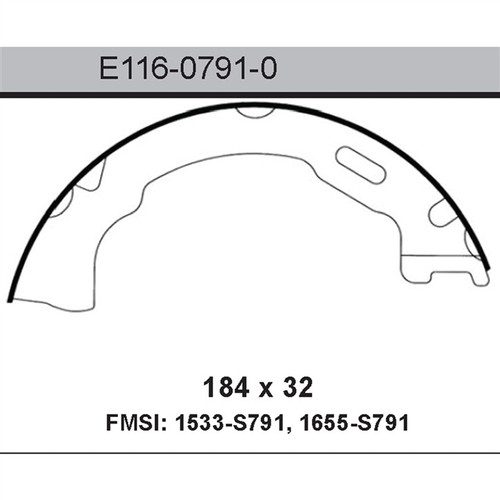 Bendix Brake Shoe P/N: E11607910