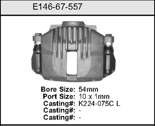 Bendix Caliper P/N: E14667557