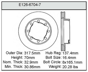 Bendix Rotor P/N: E12667047