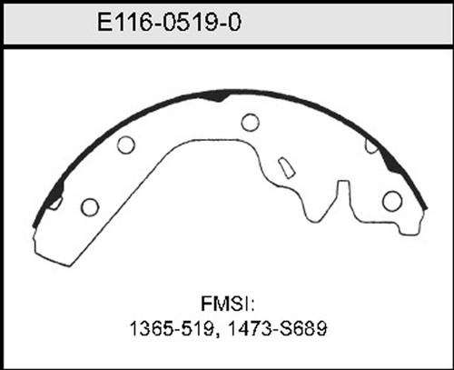 Bendix Brake Shoe P/N: E11605190