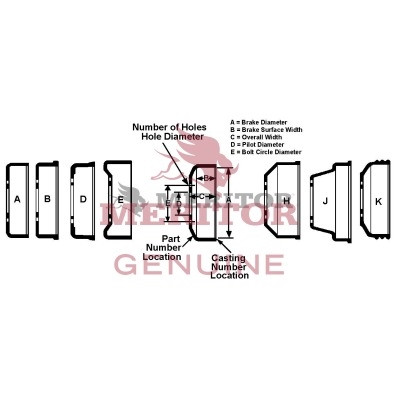 Meritor Brake Drum P/N: 3219Y4471