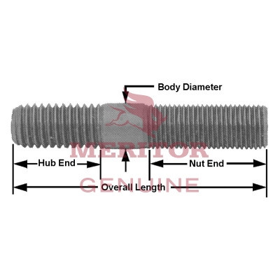 Meritor Stud P/N: 4X1628