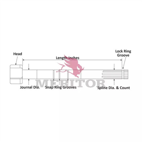 Meritor Camshaft- Rh P/N: 2210D8142