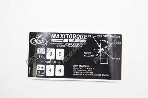TM308M Mack 8 Speed Transmission Shift Pattern 82601646 Multi reverse - photo 1