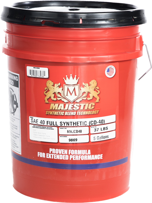 MAJSAE405G Majestic SAE 40 Full Synthetic Manual Transmission Fluid (CD-40), 5 Gallon Pail