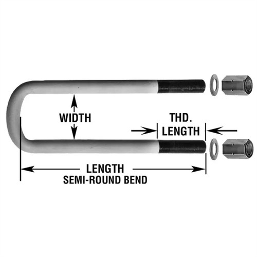 Meritor U-Bolt Assembly P/N: R30U8375-14 or R30U837514