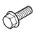 EAHD10001814 Eaton Endurant Hex Flange Head Screw M8x1.25x25