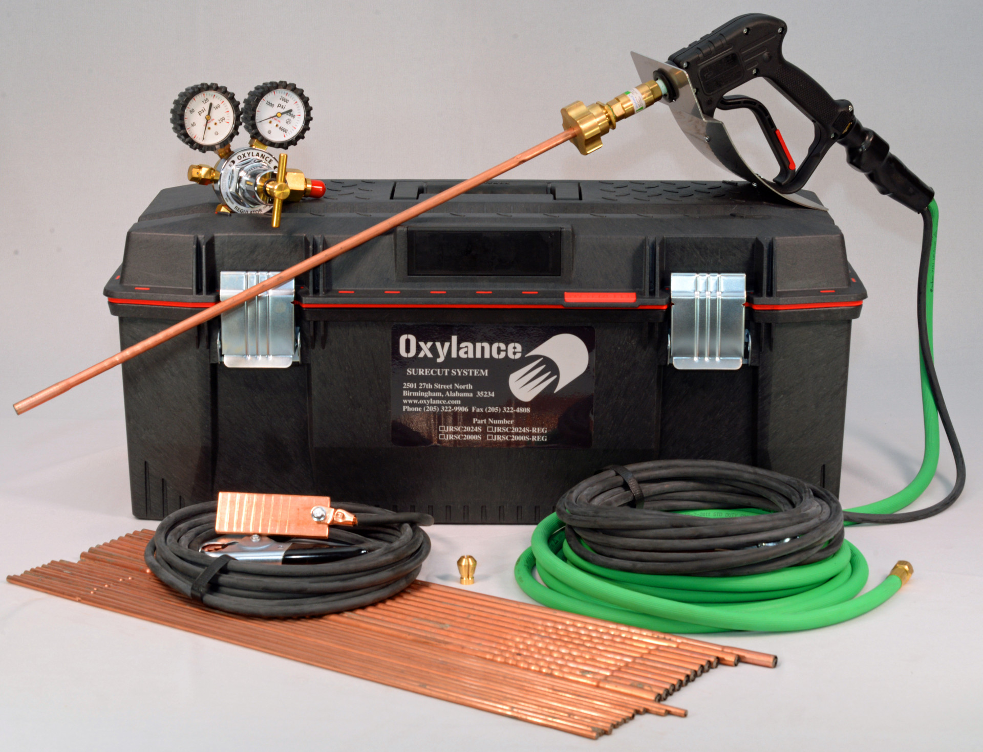 Oxylance Sure Cut Tool Box Kit w/ Sure Cut Holder, Oxygen Hose, Welding ...