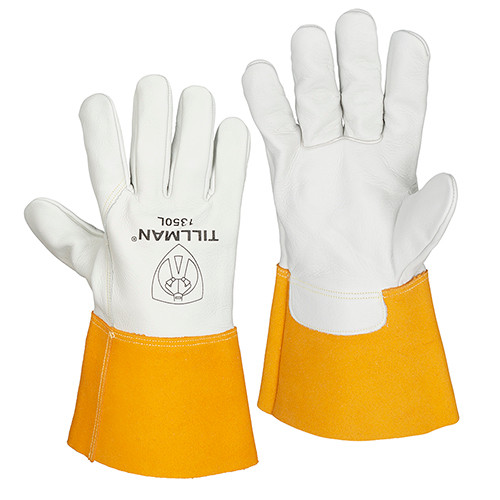 Tillman 1350 MIG Welding Gloves, Heavy Duty Top Grain Cowhide, Wing Thumb, Unlined, X-Large (1350XL)