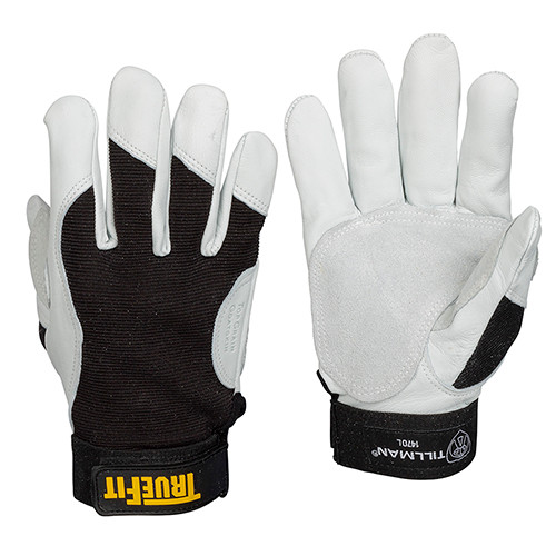Tillman 1470 TrueFit Perfromance Working Gloves, Top Grain Goatskin/Spandex, Unlined, Large (1470L)