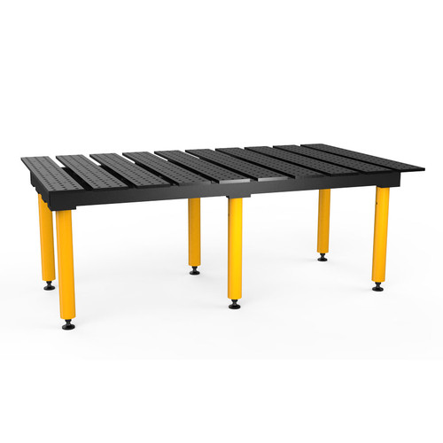 BuildPro 6-1/2' x 4' Slotted Welding Table, Nitrided Finish, Heavy-Duty Legs, Table Surface Height 30.5" (TMQB57846)