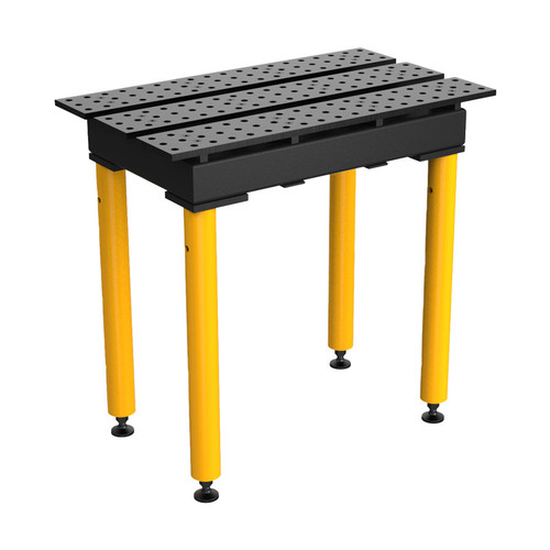BuildPro® TMQA52238, 2' x 3' MAX Slotted Welding Table, Nitrided Finish, Heavy-Duty Legs, Table Surface Height 36.5"