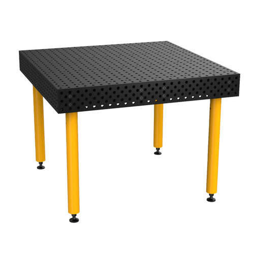 BuildPro 4' x 4' ALPHA 5/8 Welding Table, Nitrided Finish, Heavy-Duty Legs, Table Surface Height 30.5" (TA5-4848Q-A2)