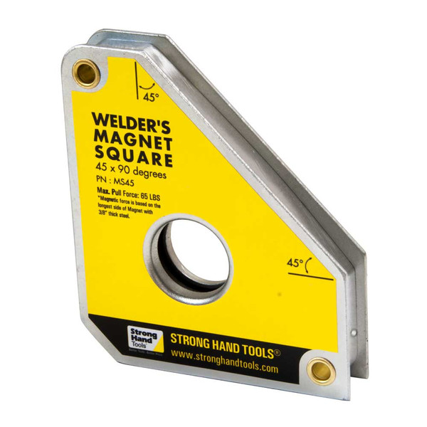 Strong Hand Tools Multi-Angle Magnet Square, 45º and 90º, 65 lb. max Pull Force, 4-3/8" (MS45)