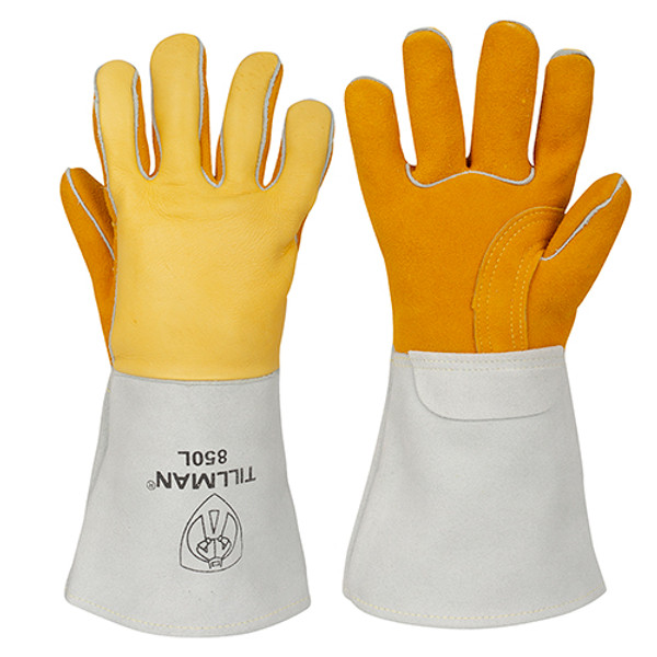Tillman 850 Stick Welding Gloves, Super Premium Top Grain Elkskin, Cotton/Foam Lined Back, X-Large (850XL)