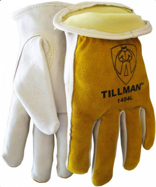 Tillman 1454 Drivers Gloves ANSI A2 Cut Resistant, Cowhide with Kevlar lining, Large (1454L)