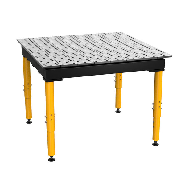 BuildPro 4' x 4' MAX Welding Table, Standard Finish, Adjustable Heavy-Duty Legs, Table Surface Height 28.5" - 38.5" (TMR54848F)