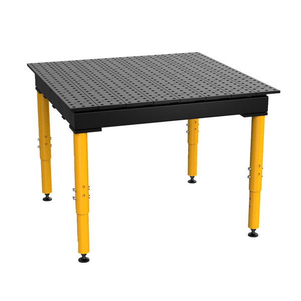 BuildPro 4' x 4' MAX Welding Table, Nitrided Finish, Adjustable Heavy-Duty Legs, Table Surface Height 28.5" - 38.5" (TMQR54848F)