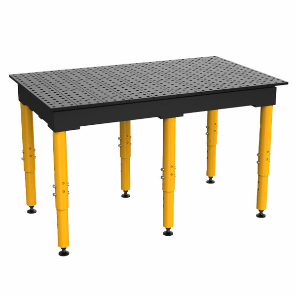 BuildPro 5' x 3' MAX Welding Table, Nitrided Finish, Adjustable Heavy-Duty Legs, Table Surface Height 28.5" - 38.5" (TMQR56036F)