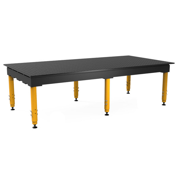 BuildPro 8' x 4' MAX Welding Table, Nitrided Finish, Adjustable Heavy-Duty Legs, Table Surface Height 28.5" - 38.5" (TMQR59648F)