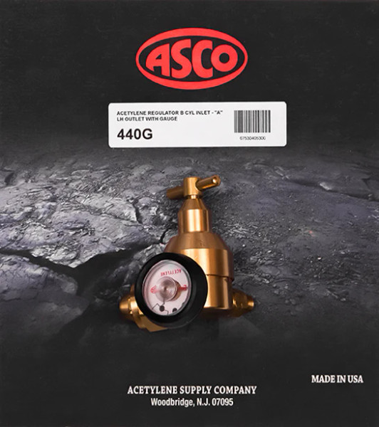 ASCO 440G Acetylene Regulator, "B" with Contents Gauge (440G)