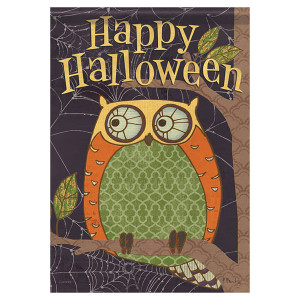 Halloween Garden Flag - Halloween Owl