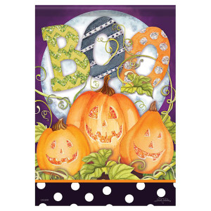 Halloween Garden Flag - Boo Moon