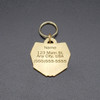 Handmade Brass dirt bike number plate shaped Pet ID tag.