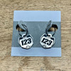 Style 2 Titanium Number Plate Earrings