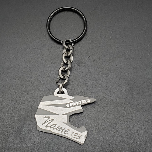 Offroad Helmet Key Chain with Personalized Graphics Style 1