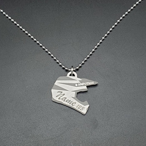 Off-Road Helmet Necklace with Personalized Graphics