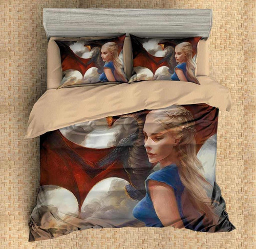 3D Customize Daenerys Targaryen Game Of Thrones Bedding Set Duvet Cover Set Bedroom Set Bedlinen, US King Size, Bedding Set2052 - BOBBY SHOP