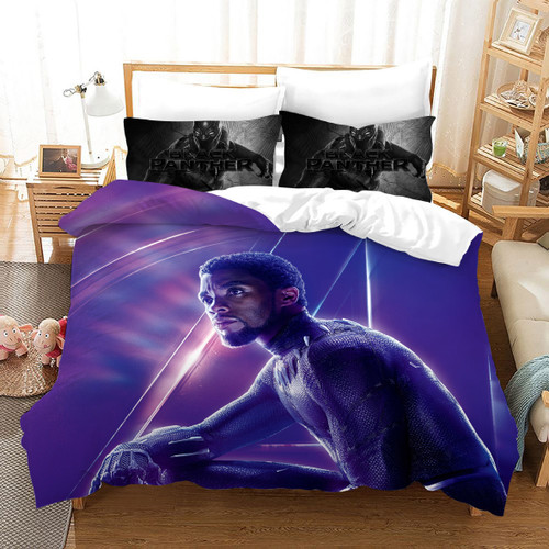 Black Panther TChalla Chadwick Boseman #23 Duvet Cover Quilt Cover Pillowcase Bedding Set Bed Linen