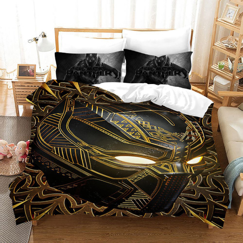 Black Panther TChalla Chadwick Boseman #9 Duvet Cover Quilt Cover Pillowcase Bedding Set Bed Linen