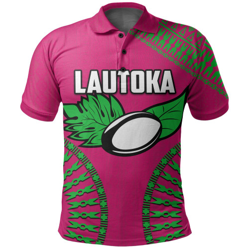 (Custom Personalised And Number) Lautoka Fiji Rugby Polo Shirt LT6