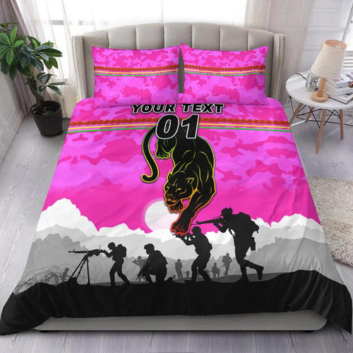 (Custom Personalised) Penrith Panthers ANZAC 2022 Bedding Set Simple Style - Pink LT8