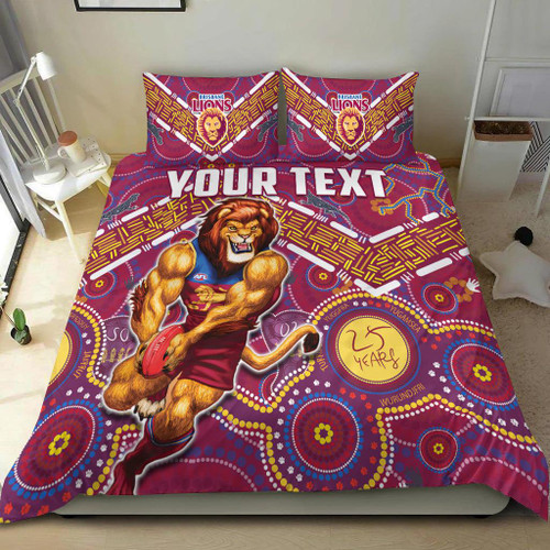 (Custom Personalised) Brisbane Football Bedding Set Indigenous Pattern Go Lions Unique Version LT14