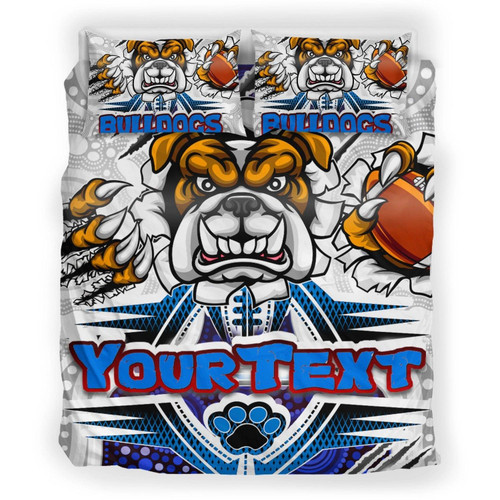 ( Custom Personalized ) Indigenous Super Bulldogs Rugby Team Bedding Set T09