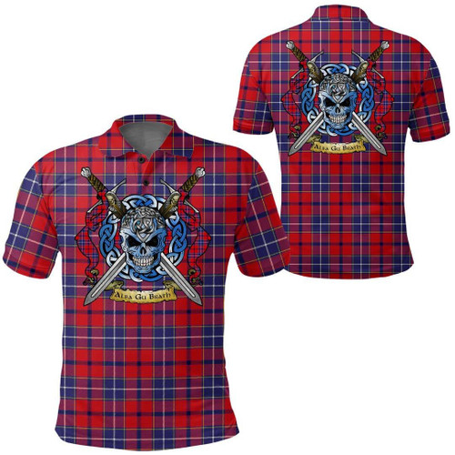 Clothing - Wishart Dress Tartan Polo Shirt Celtic Scottish Warrior - Golf Shirt A7