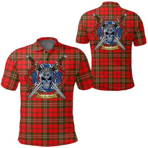 Clothing - SCOTT MODERN Tartan Polo Shirt Celtic Scottish Warrior - Golf Shirt A7