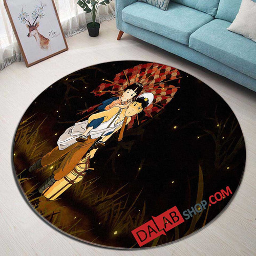 Anime Hotaru no Haka n 3D Customized Personalized Round Area Rug