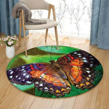 A Big Butterfly YY27 Round Rug NABE0408 Best Personalized