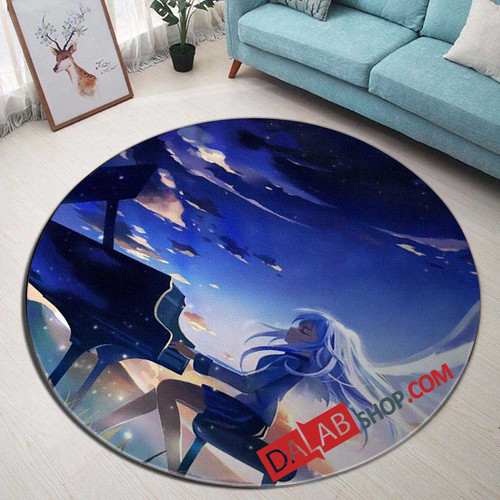 Anime Angel Beats v 3D Customized Personalized Round Area Rug